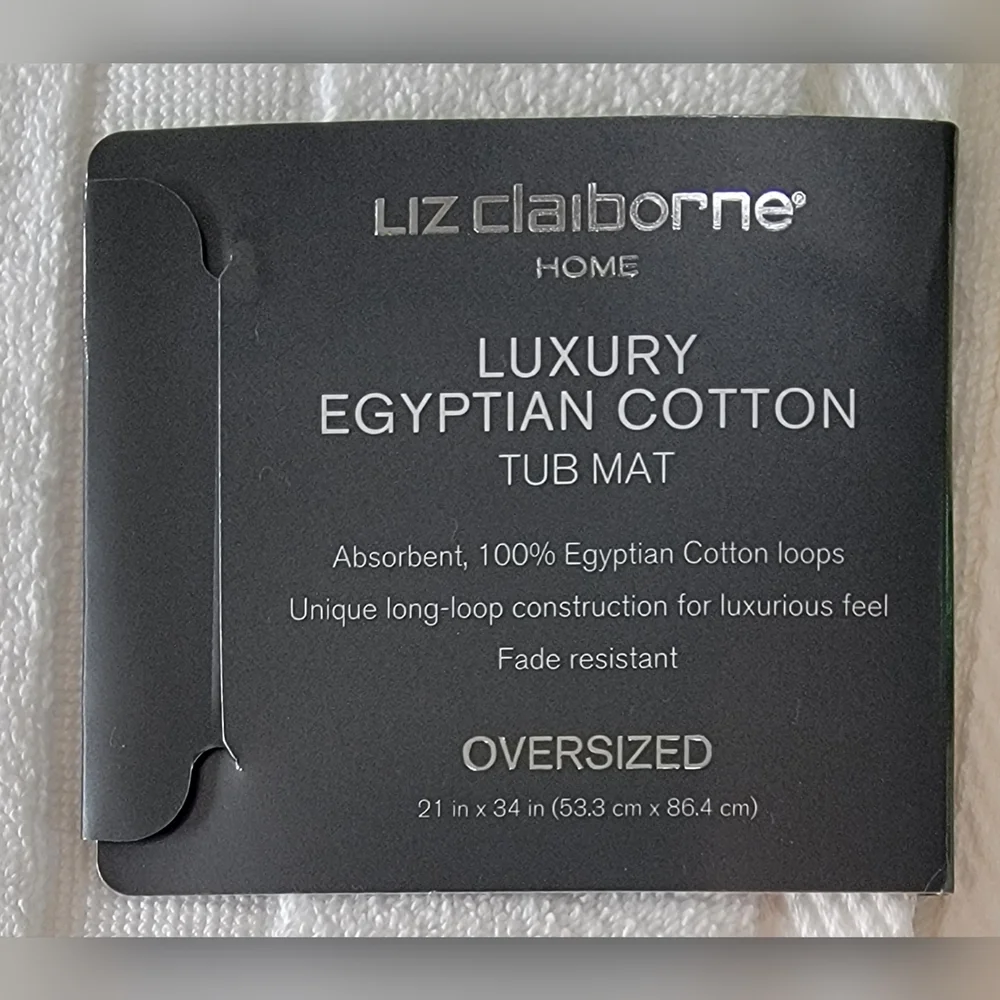 Liz Claiborne Bright White Egyptian Cotton Bath Mat